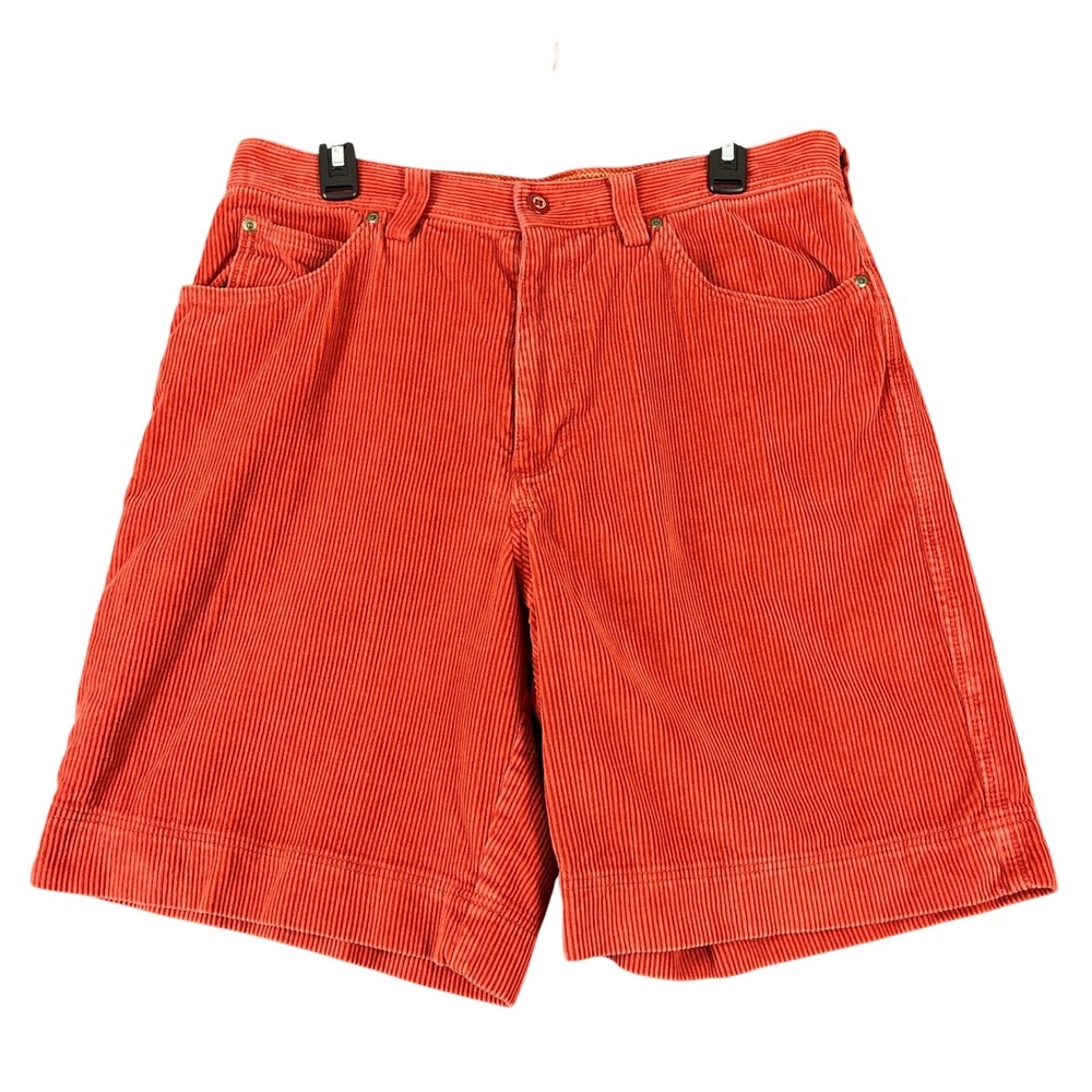 Tommy Bahama Silk Cotton‎ Corduroy Shorts Men 34 Orange Premium Resort Casual